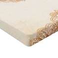 thumbnail image 2 of Ambesonne Mandala Fitted Sheet, Oriental Vintage Art, Full Size, Beige and Burnt Orange, 2 of 3