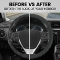 thumbnail image 5 of BDK Leather Car Steering Wheel Cover 15.5"-16.5" (Large/Black) -Universal Fit, Easy Installation, Max Protection, 5 of 7