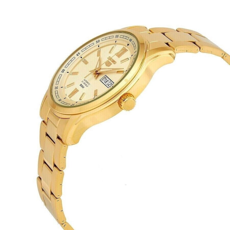 Seiko 5 Automatic Champagne Dial Men display picture 3