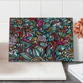 thumbnail image 2 of Abstract Cutting Board, Colorful Florals Sunflower Mosaic Curl Ornaments Stained Glass Inspired Design, Decorative Tempered Glass Cutting and Serving Board, Small Size, Multicolor, by Ambesonne, 2 of 5