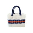 thumbnail image 2 of Hand Woven Plastic Storage Basket with Handle for Home, Bathroom, and Shopping – Portable, Lightweight, Waterproof Organizer, 2 of 6