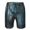 thumbnail image 3 of Logiee Mystical Forest Elk Print Mens Swim Trunks Quick Dry Board Shorts,Breathable Hawaii Beach Shorts Swimwear Bathing Suits-Small, 3 of 6