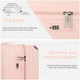 thumbnail image 5 of Gynky Luggage Sets 3 Piece with Duffel Bag 20 in Carry on Luggage Set Hardshell ABS Suitcase with 360° Spinner Wheels for Women Men, Pink, 5 of 7