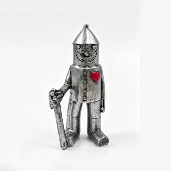 Small Tin Man Garden Statue, Weather Resistant Metal Yard Art Sculpture, Waterproof Outdoor Lawn Ornament, Decorative Figurine for Patio Backyard Home Farmhouse Decor, Housewarming Gift