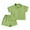 Green, variant on XBASW Toddler Kids Boys Short Sleeve Set Summer Solid Color Button down Shirt and Shorts Cotton 2PCS Outfit,Size 3-8T