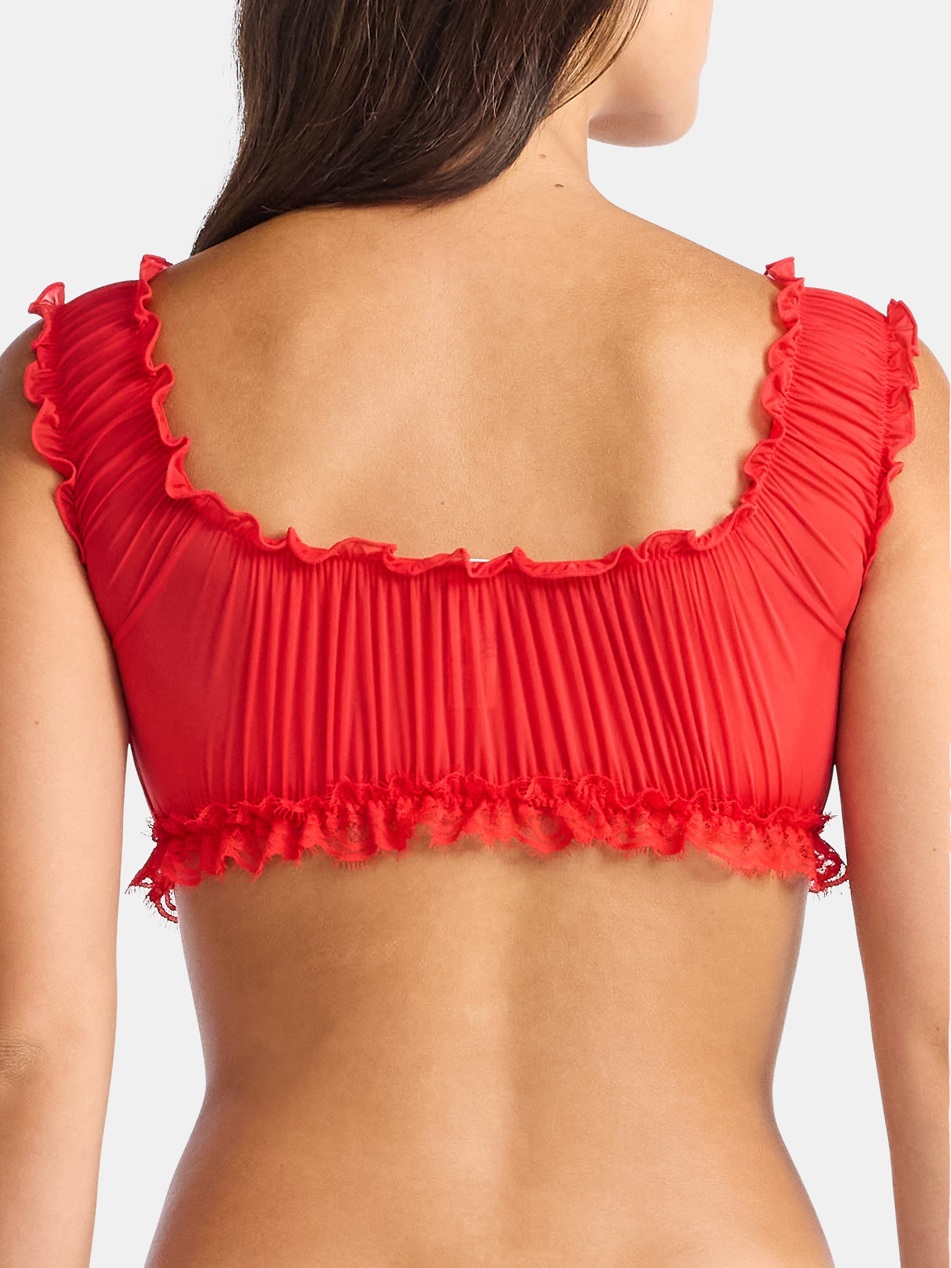No Boundaries Valentine's Day Chiffon Bralette, Women’s