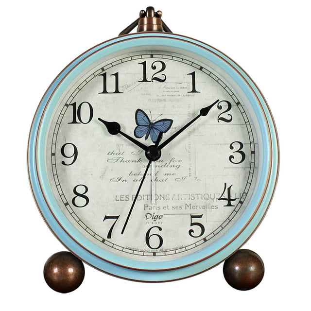 MasteelfCA 1Pc Creative Pastoral Clock Adornment Household Desktop Clock Ornament