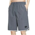 thumbnail image 2 of AherBiu Plus Size Running Shorts for Men Drawstring Elastic Waist Lightweight Shorts Breathable Athletic Shorts, 2 of 6
