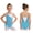 Blue Green, variant on Rhythmic Gymnastics Leotard for Girls Sleeveless Rhinestones Color Block Dance Bodysuit for Performance Blue Green 6