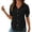 *Black, variant on Womens Linen Button Up Short Sleeve Shirt ,Summer Casual Lapel Collared Shirts Gray,Womens Plus S
