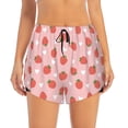 thumbnail image 2 of Goofa Strawberry Printed Women 2 in 1 Running Shorts,Quick Dry Athletic Workout Shorts,High Waisted Athletic Shorts with Liner Pockets-Medium, 2 of 9