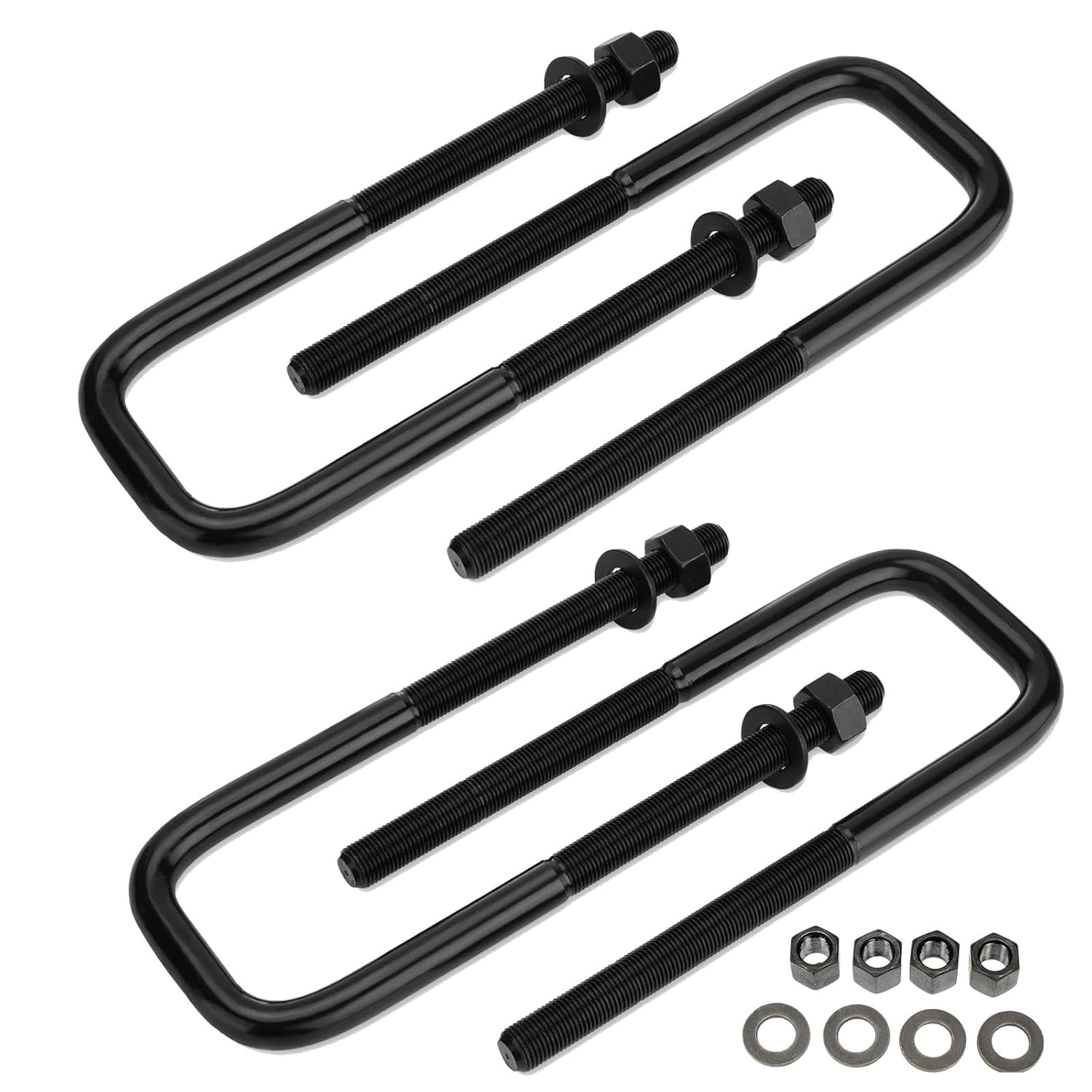 BST BSSP 4PCS Square U-Bolts 2.5" Wide Leaf Springs 8.5" Long 9/16" Dia Leaf Spring Axle Suspension Lift Kit with Hardware
