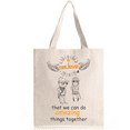 thumbnail image 2 of Set of 2 Reusable 100% Cotton Organic Canvas bags - I believe in Awesome Things & Vacations, 2 of 13