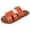 Orange, variant on Womens Flat Sandals Open Toe Slip on Slipper Dressy Comfortable Summer Beach Slides Bridal Wedding Dress Shoes Beige Size 8.5