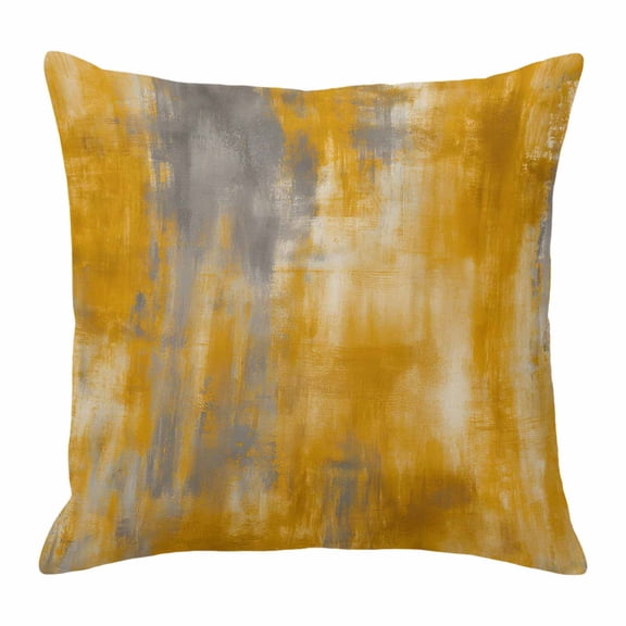 Throw Pillow Covers, Orange Gray 16x16 Pillow Covers for Couch/Sofa/Bed, Modern Abstract Minimalist Texture Decorative Square Linen Cushion Pillowcase for Home Decor