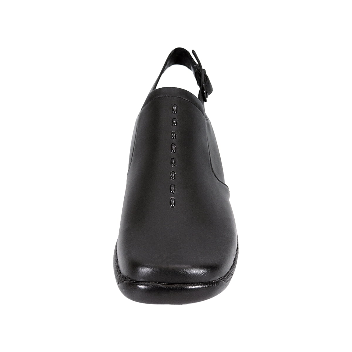 24 HOUR COMFORT Myra Wide Width Comfort Clogs For Work and Casual Attire BLACK 10