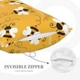 thumbnail image 5 of Bixox Cute Bee Butterfly Yelllow Printed Pillow Protector,Super Soft Ideal for Home,Guests,Rentals - 20"x30", 5 of 8