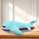 thumbnail image 5 of FELTECHELECTR Peluche de avión de dibujos animados de 40 cm con forma de almohada, adorable muñeco de peluche para niños, color verde, 5 of 7