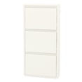 thumbnail image 2 of Flip Drawer Shoe Cabinet, Storage Organizer, Freestanding Shoe Rack, Wall Mounted No-Assembly (White, 3 Drawer), 2 of 8