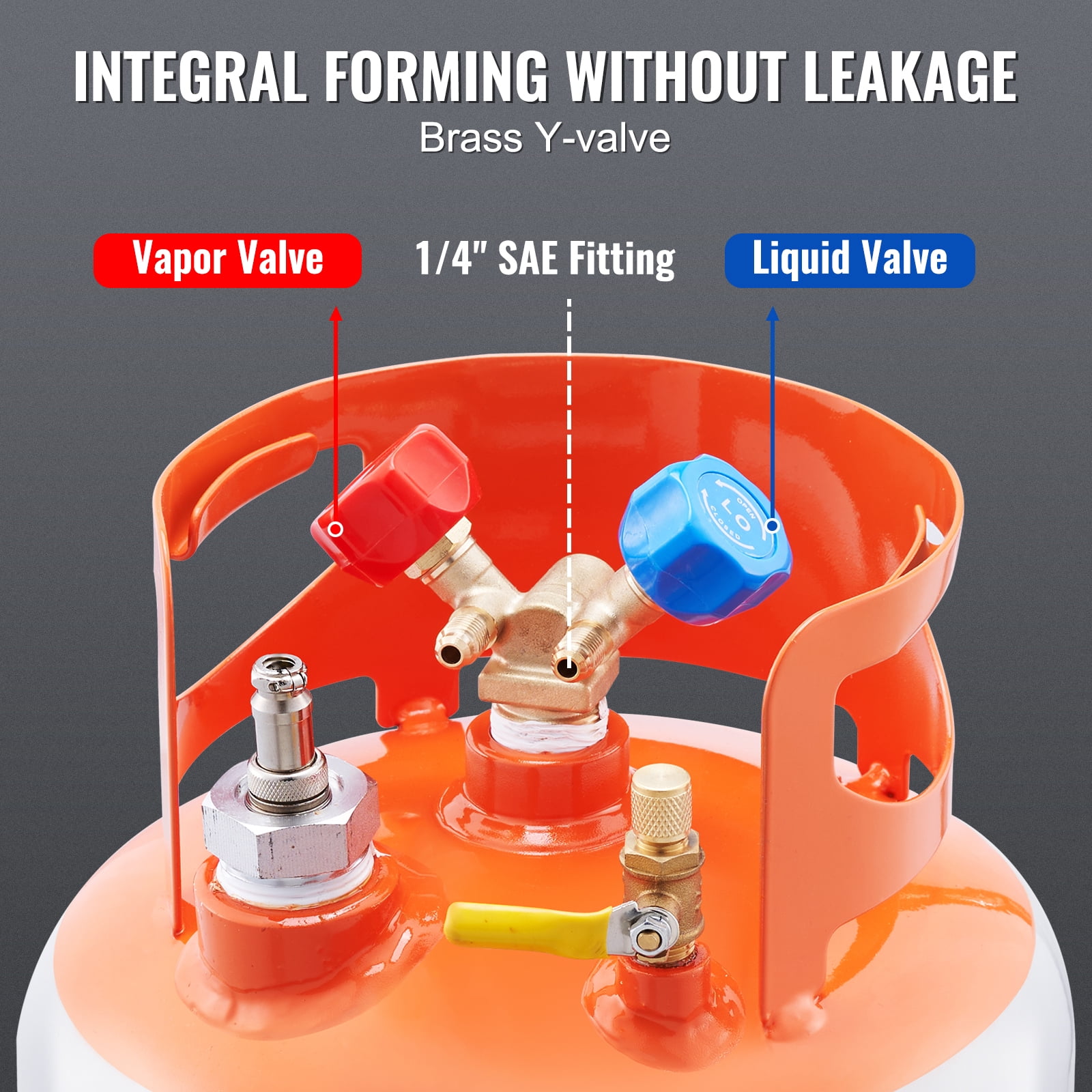 KFFKFF Refrigerant Recovery 30 lb. Cylinder Tank With Float Switch