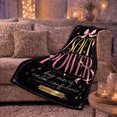 thumbnail image 6 of Power Motivational Phrase, Cozy Friendship Quote Scene, Warm Flannel Blanket for Living Room and Reading Nook with Detailed Artwork, Art Lovers Friendship Gift, Artistic Home Decor, 6 of 9