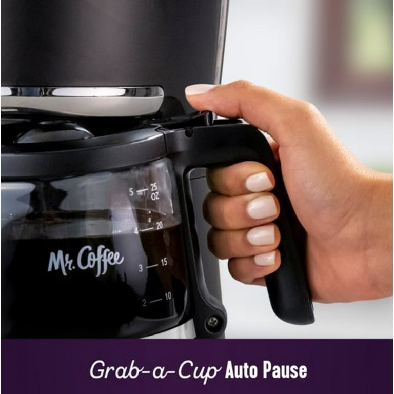 Mr. Coffee 5 Cup Programmable Black & Stainless Steel Drip Coffee