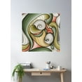 thumbnail image 2 of Green Swirl Pattern Poster Wall Art, Modern Wall Decor For Living Room Bedroom, 24x24 UNFRAMED, 2 of 3