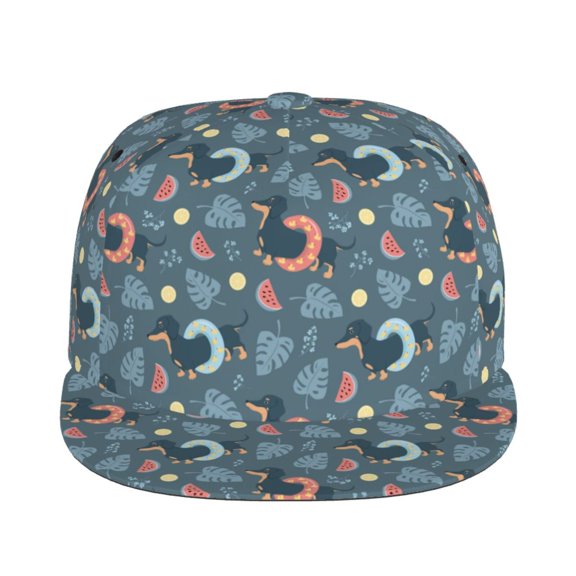 Sigee Watermelons Dachshunds Print Men Women Fashion Baseball Cap,Unisex-Adults,Classic Adjustable Plain Hat