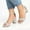 Beige, variant on Rewenti Women Open Toe Slippers Shoes Comfy Sandals Casual Comfortable Beach Sandals Summer Women Sandals Clearance Pink 8.5(41)