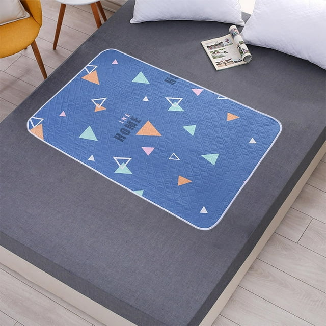 Extra-Large Washable Bed Pad | Waterproof & Breathable Cotton Care Pad for Seniors | 150x100cm Reusable Mattress Protector with Non-Slip Back