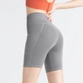 thumbnail image 4 of OKBOP Womens Workout Shorts Gray Skinny Loungewear Yoga Pants Slim-Leg High Waisted Workout Bottoms, 4 of 4