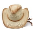 thumbnail image 6 of Shadoumai Straw Cowboy Hat For Women And Men With Shape It Brim Western Cowboy Hat, 6 of 9