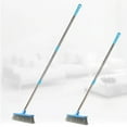 thumbnail image 6 of Lawor 8.6” Heavy Duty Push Broom Brush With 45"" Long Handle,Stainless Steel Deck Scrub Brush,Outdoor Broom For Cleaning Bathroom, Kitchen, Patio, Garage, Deck, Concrete,Stone, And Tile Floors Blue, 6 of 9