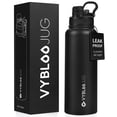 thumbnail image 1 of VYBLOOJUG Termos para Agua, Termo Acero Inoxidable con Dos Tipos de Picos, Botella de Agua deportiva con Popote y Tapa Antigoteo, con Asa para F&aacute;cil de llevar sin BPA (40 oz / 1200 ml, Obsi, 1 of 7