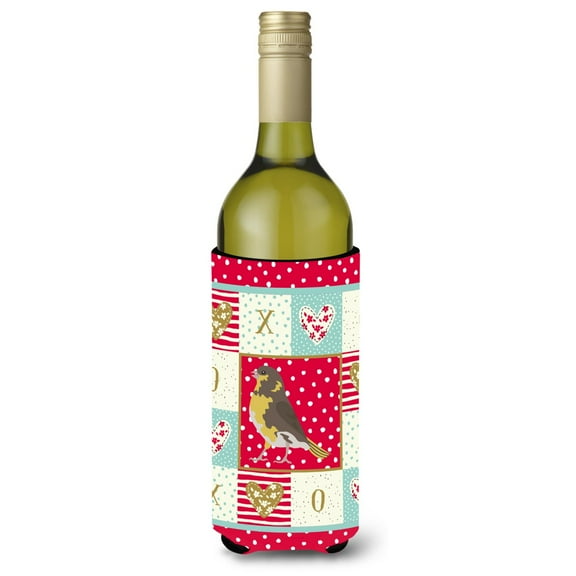 Carolines Treasures CK5508LITERK Spanish Canary Love Wine Bottle Hugger  Wine Bottle multicolor