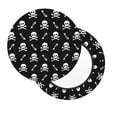 thumbnail image 2 of Picia Pirate skull Pattern Round Stool Covers Comfy Seat Covers Stretch Removable Washable Chair Slipcover Round Bar Chair Cushion Cover-12 inch, 2 of 7