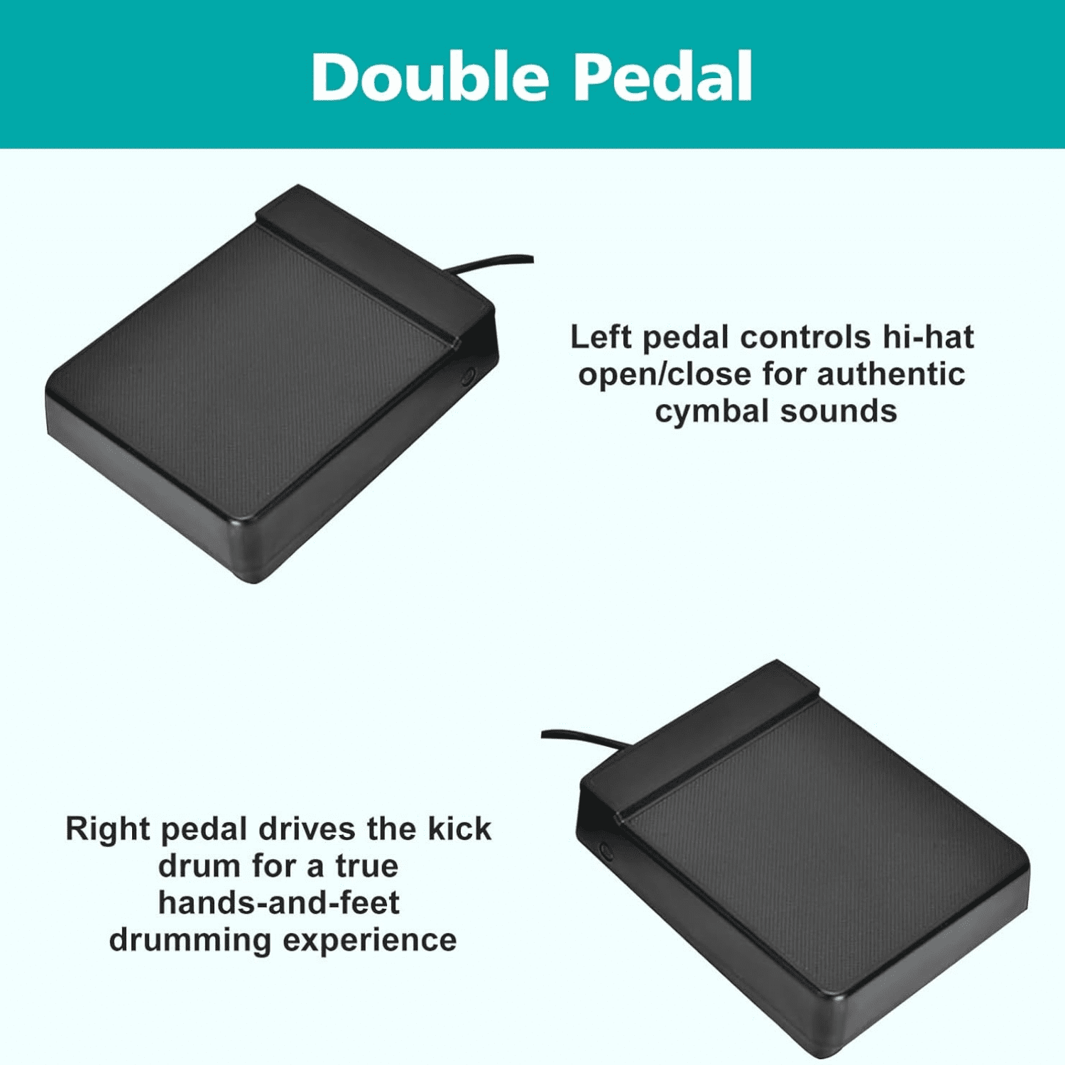 Electronic Drum Set Portable, 9-Pad Digital Drum Kit with Headphone Jack, Perfect for Kids & Beginners, Home Practice Drum Set with Pedal, Battery Powered for Easy Setup