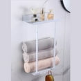 thumbnail image 2 of 38-75cm Carbon Steel Towel Rack Wall Mount Bracket Adjustable Height Multicolor, 2 of 8