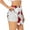 White, variant on Fly Flying Ladybug for Women's Double Layer Athletic Shorts High-Performance Gym Shorts with Inner Pocket, Elastic Waistband-Large
