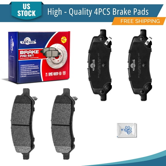YXPCARS 4PCS Ceramic Brake Pads(Rear) for Dodge Dart 2013-2016 All Models (D1647)