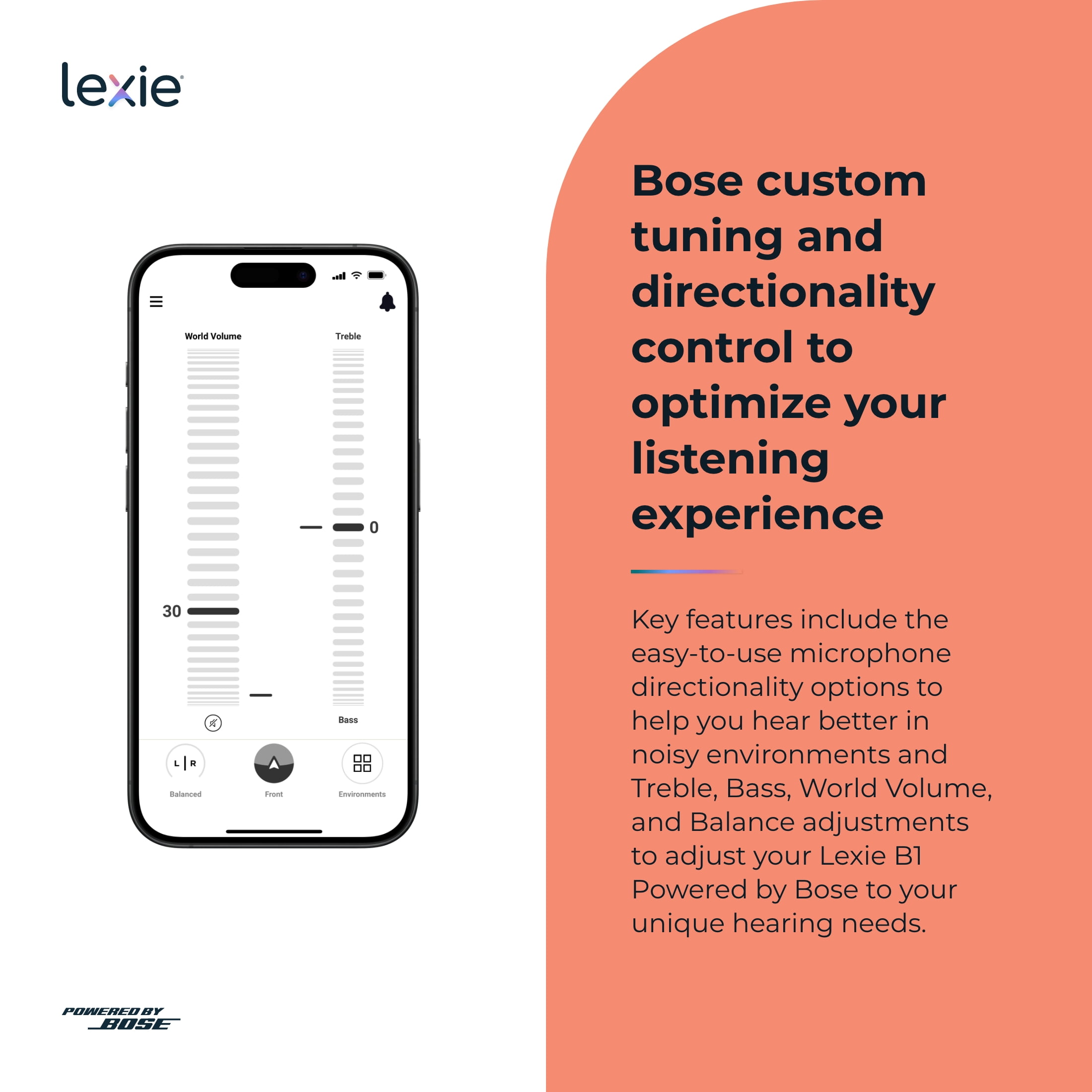 Lexie B1 Self-Fitting OTC Hearing Aids Powered by Bose | Self-fitting | Lexie Expert® Support | Replaceable Batteries