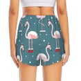 thumbnail image 2 of Lsque Flamingo Printed Women's Running Shorts with Liner Pockets,Elastic Quick Dry Workout Athletic Gym Yoga Shorts,Womens High Waist Shorts-Medium, 2 of 9