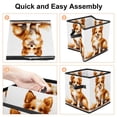 thumbnail image 4 of Pixel Dog Toy Storage Baskets, Foldable with Handle, 10.8"x10.5"x10.6", Large Capacity - Storage Bins for Clothes, 4 of 6