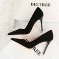 thumbnail image 3 of Sandalias de tacón alto y boca baja para mujer, zapatos de gamuza con punta puntiaguda, sexys, para discoteca, para mujer, 3 of 5