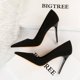 thumbnail image 3 of Sandalias de tacón alto y boca baja para mujer, zapatos de gamuza con punta puntiaguda, sexys, para discoteca, para mujer, 3 of 5