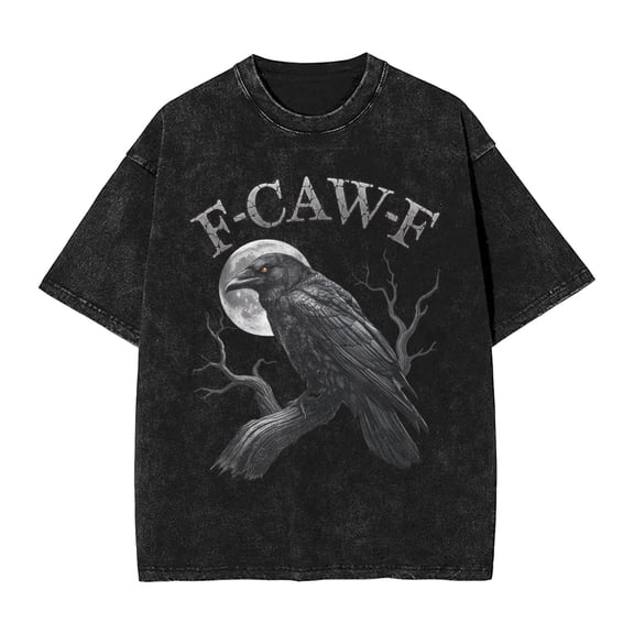 Black Crow Funny Bird moon Gothic T-Shirts Clothes Beach Short-Sleeved T-Shirt O-Neck Casual Tee Shirt
