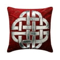 thumbnail image 5 of Cushion Covers For Couch, Decorative Red 14"x14" (35x35 cm) Throw Pillows For Couch, Velvet Greek & Applique & Foil Cushion Cover, Geometric Pattern, Modern Style - Greek APHRODITE, 5 of 10