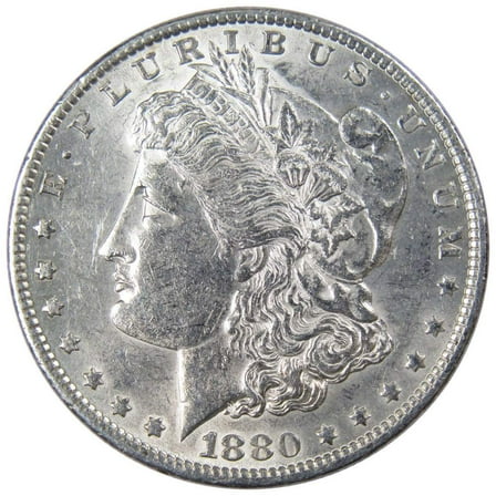 1880 O Morgan Dollar AU About Uncirculated 90% Silver $1 US Coin Collectible