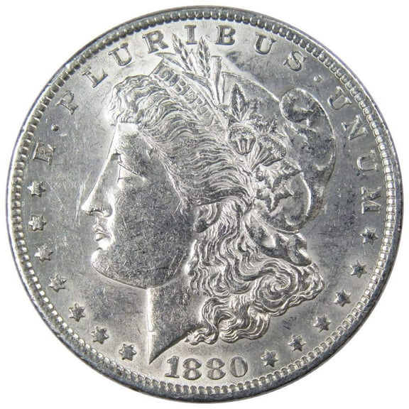 1880 O Morgan Dollar AU About Uncirculated 90% Silver $1 US Coin Collectible