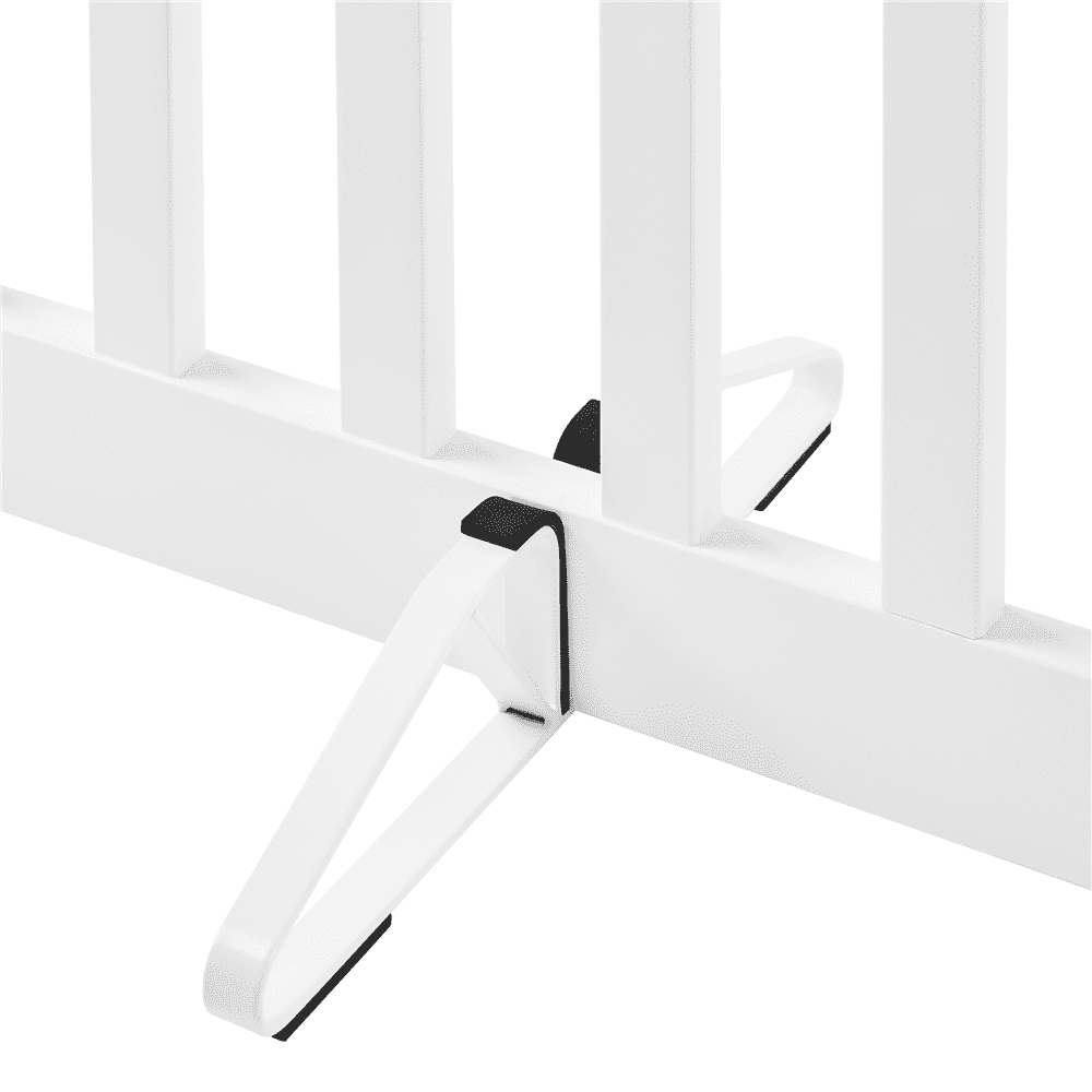 Alden Design 36″ Tall 3-Panel Freestanding Wooden Dog Gate for Small Pet, White